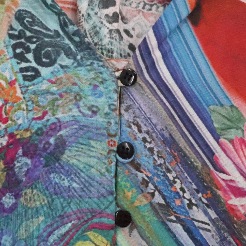 Tolani Collection Boho Patchwork Print Long Sleev… - image 2